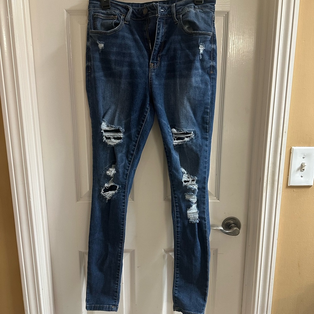 Distressed Blue Women's Jeans